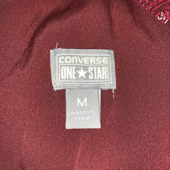 ✅ Converse Burgundy Red White Paisley Dress Medium - Picture 7 of 12